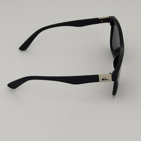 Quiksilver Round Flat Lens Sunglasses Gloss Black Frame Dark Smoke Tint Lens Q29 - Picture 10 of 12